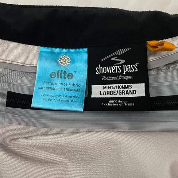 Men's L Showers Pass Elite Cycling Jacket (Orange) - Picture 6 of 7